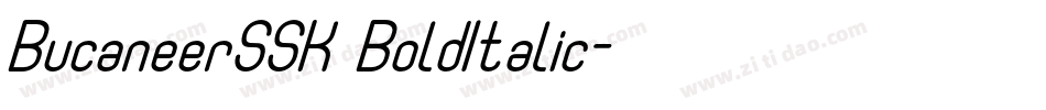 BucaneerSSK BoldItalic字体转换